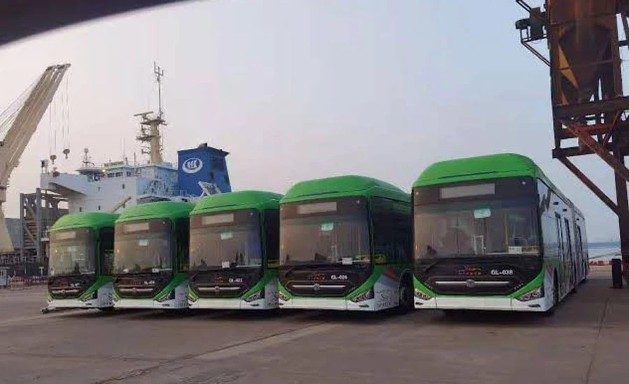 گرین لائن روٹ کی چالیس بسیں کراچی پہنچ گئیں