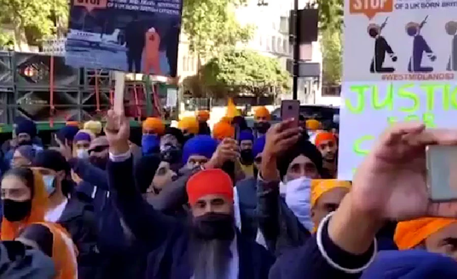 بھارتی وزیر اعظم نریندرمودی کی واشنگٹن آمد پر سکھ سراپا احتجاج