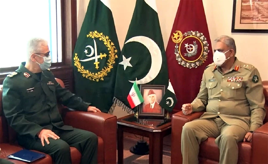 ایرانی چیف آف جنرل اسٹاف کی آرمی چیف سے ملاقات، افغانستان کی صورتحال پر گفتگو