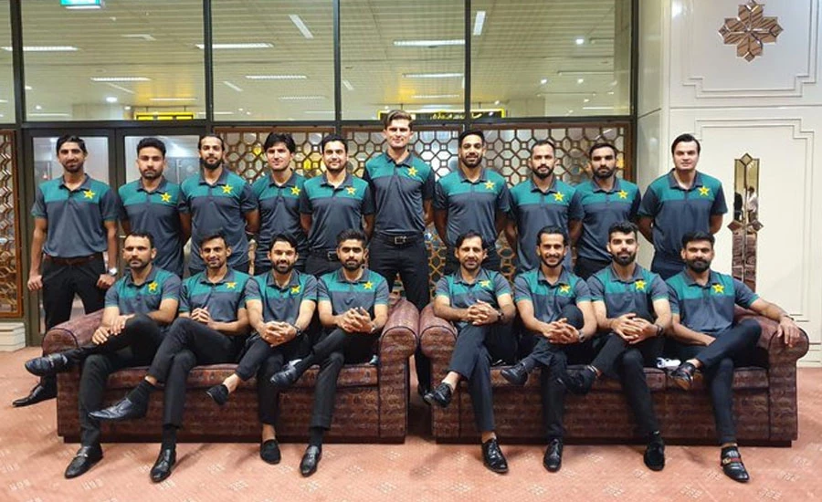 ورلڈ ٹی ٹوئنٹی 2021 میں شرکت کیلئے پاکستان کرکٹ ٹیم دبئی پہنچ گئی