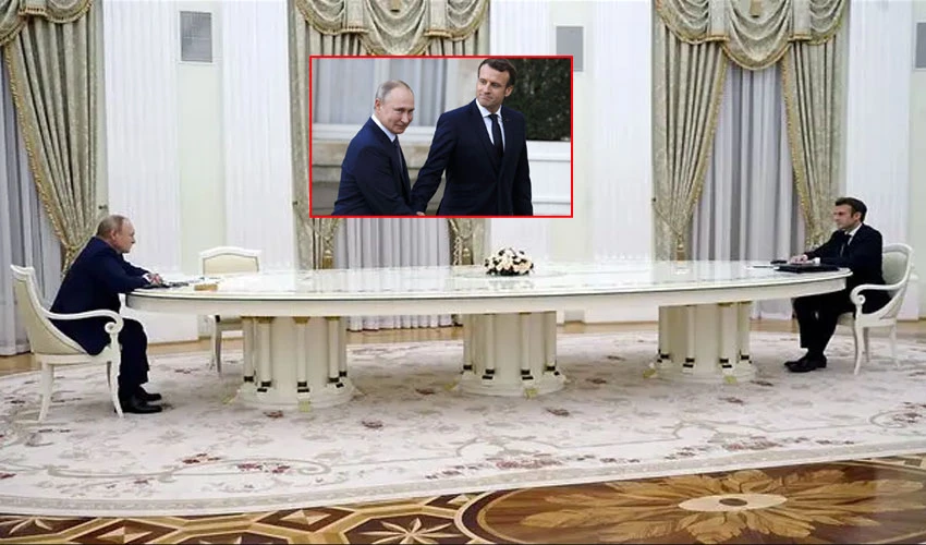روس یوکرائن تنازع، فرانسیسی صدر کی روسی ہم منصب سے ملاقات