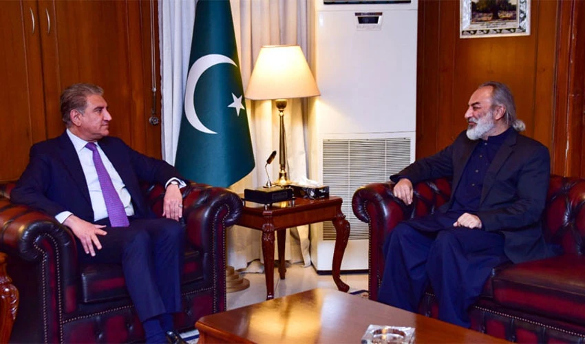 سعودی عرب کیلئے پاکستان کے نامزد سفیر امیر خرم راٹھور کی شاہ محمود سے ملاقات