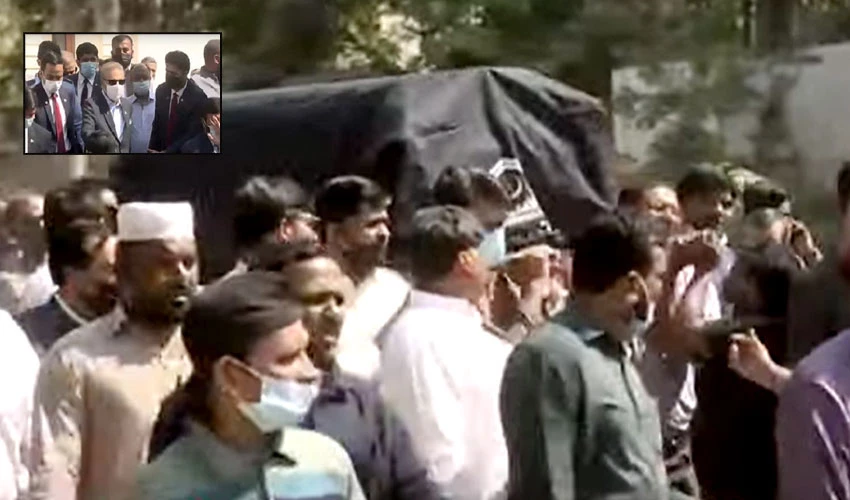 کراچی میں مقتول صحافی اطہر متین کی نماز جنازہ ادا، صدر عارف علوی کی شرکت