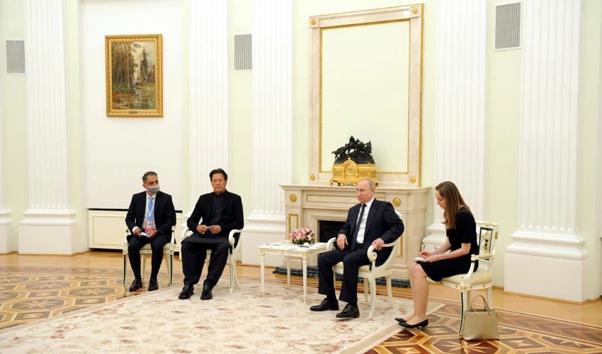 وزیراعظم عمران خان اور روسی صدر پیوٹن کی ملاقات، دوطرفہ تعلقات، باہمی دلچسپی اُمور و یوکرائن جنگ پر گفتگو
