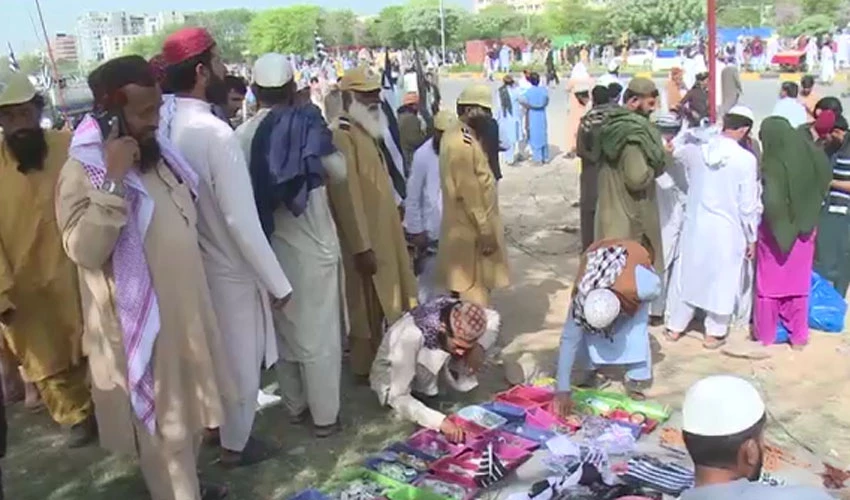 جمعیت علمائے اسلام کے کارکنان اسلام آباد میں جمع، سری نگر ہائی وے کے اطراف میں خیمے نصب