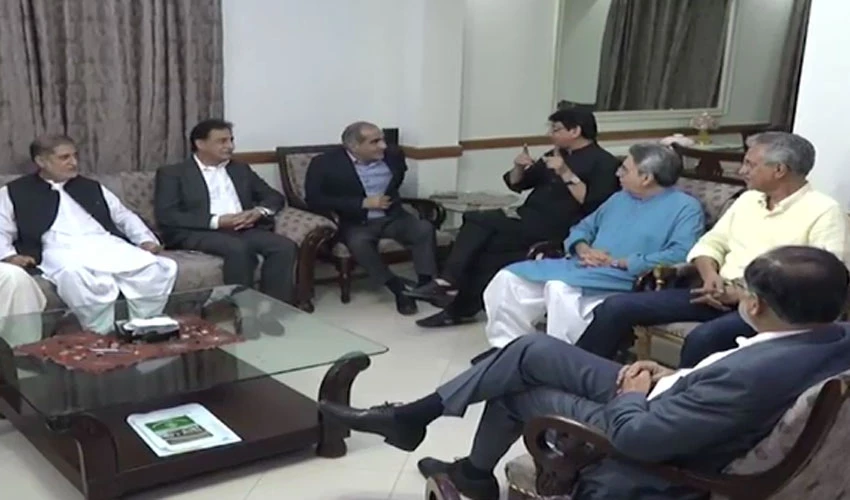 پارلیمنٹ لاجز میں اپوزیشن وفد کی ایم کیو ایم سے ملاقات، تحریک عدم اعتماد پر گفتگو