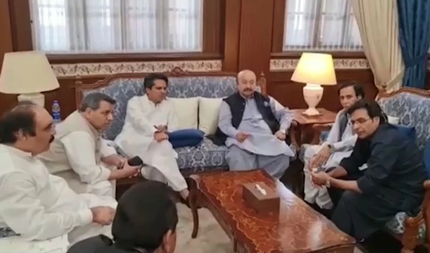 اسپیکر پنجاب اسمبلی چودھری پرویزالہی سے تحریک انصاف کے رہنماؤں کی ملاقات