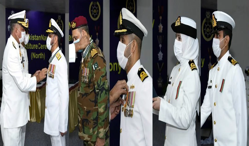 پاک بحریہ کے افسران اور جوانوں کو عسکری اعزازات تفویض کرنیکی پُروقار تقریب