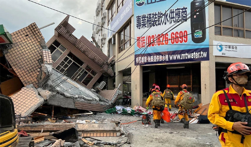 تائیوان زلزلے سے لرز اٹھا، ہوا لین کاؤنٹی میں سات اعشاریہ دو شدت کے جھٹکے