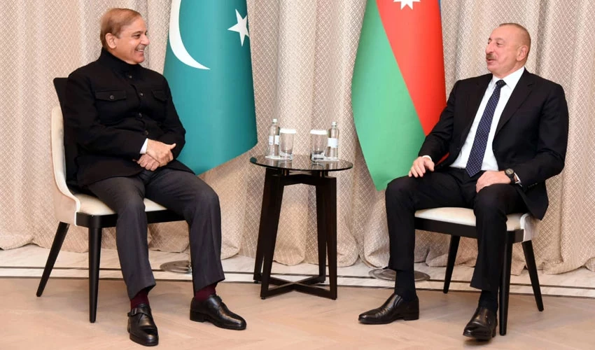 شہباز شریف اور آذربائیجان کے صدر میں ملاقات، مختلف شعبوں میں تعاون کے امور کا جائزہ لیا گیا